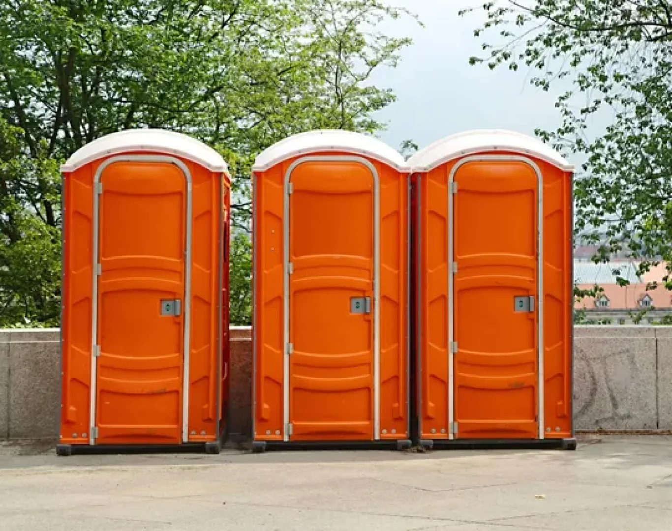 Standard porta potty by Columbia Restroom Rentals in Columbia MO for events and worksites